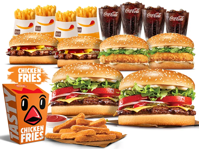 Chicken Fries Mega Feast in hungry jack's menu australia